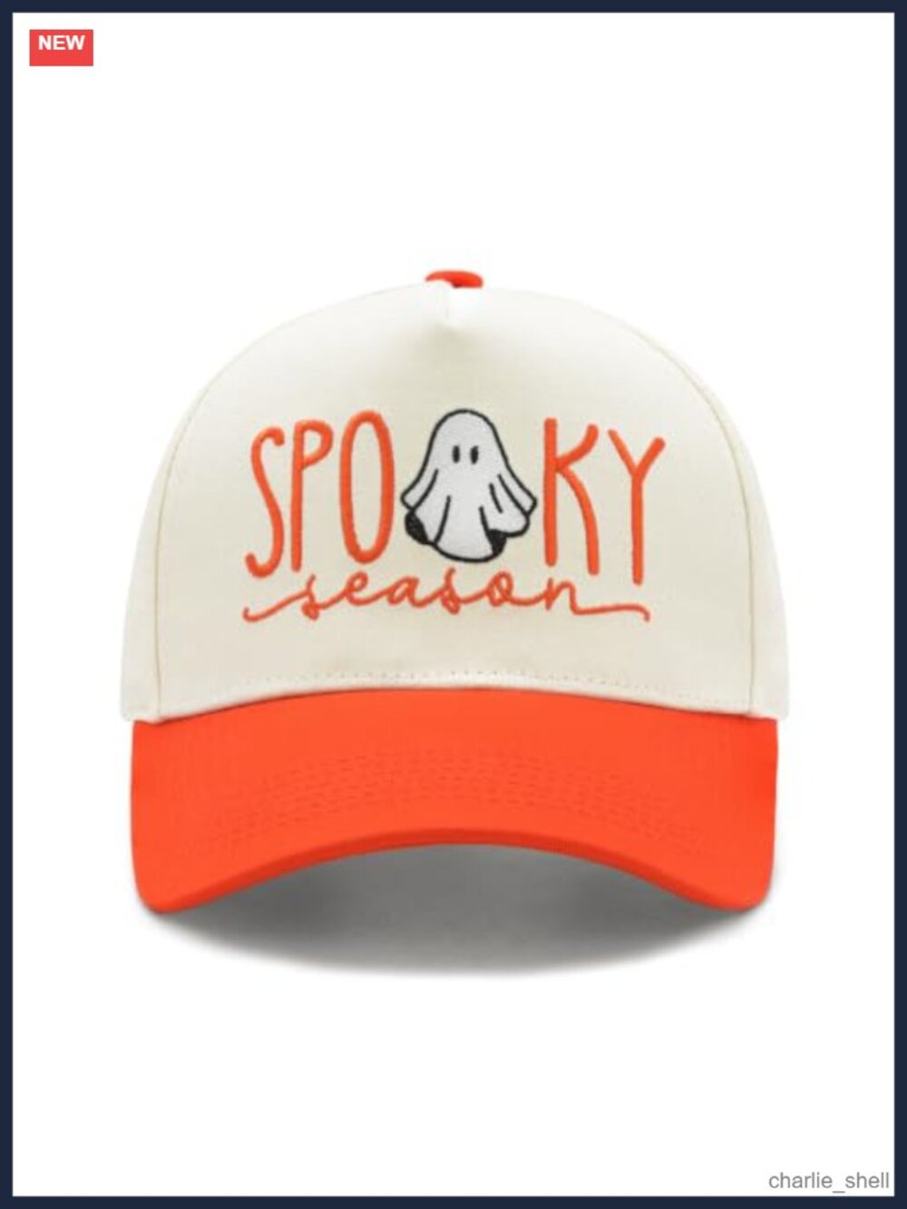 Embroidered Ghost Baseball Cap Adjustable Snapback Cotton Hat